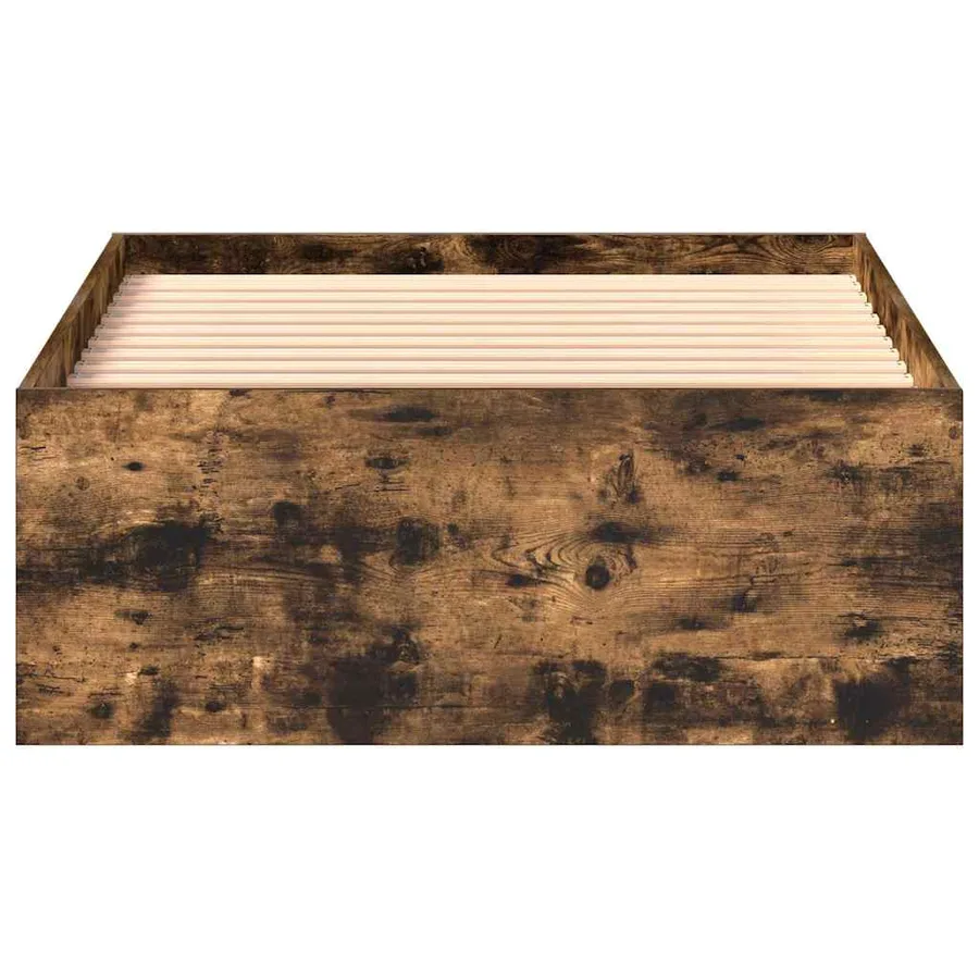 Cadre de lit sans matelas chêne fumé 90x190 cm - 5