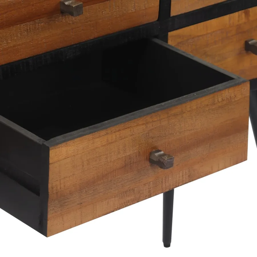 Table console avec tiroirs 116x30x76 cm teck massif récupéré - 8
