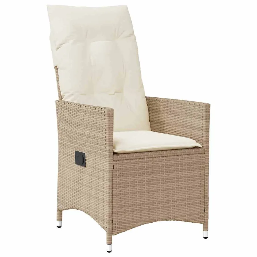 Ensemble de salle à manger pour jardin 9 pcs Beige polyrotin - 6