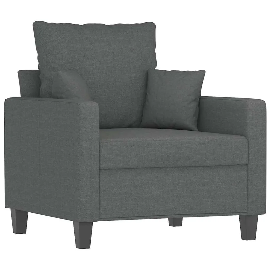 Fauteuil Gris foncé 60 cm Tissu - 2