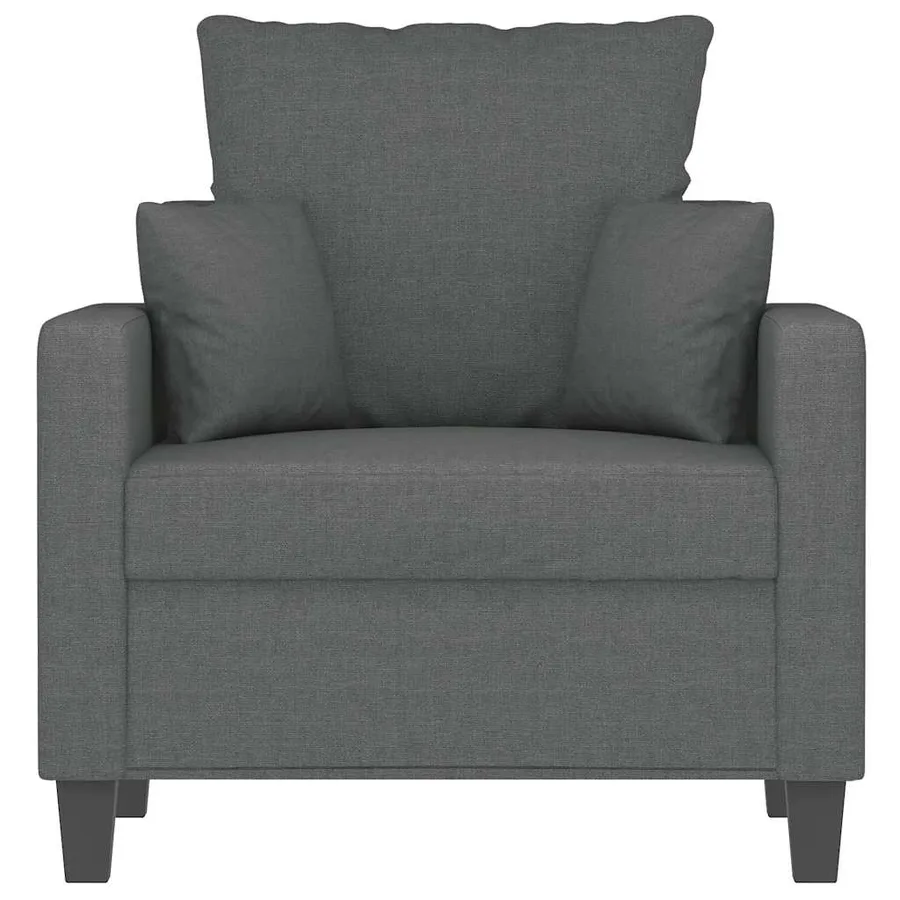 Fauteuil Gris foncé 60 cm Tissu - 4