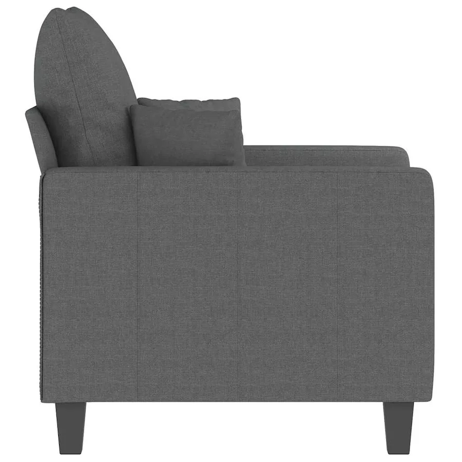 Fauteuil Gris foncé 60 cm Tissu - 5
