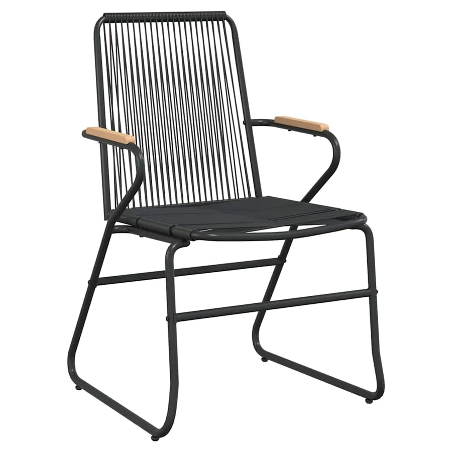Ensemble de salle à manger pour jardin 7 pcs Noir - 6