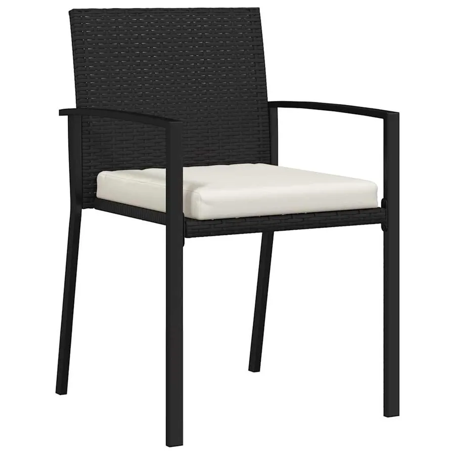 Ensemble de salle à manger pour jardin 7 pcs Noir - 6
