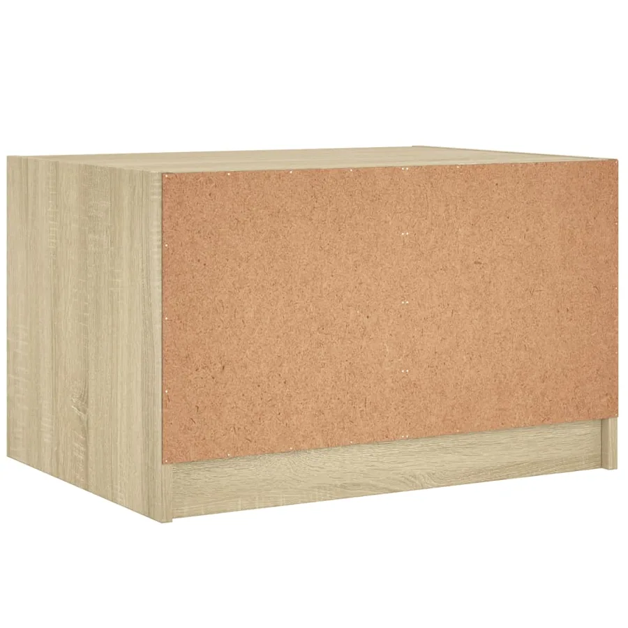Table basse avec portes en verre chêne sonoma 68x50x42 cm - 8
