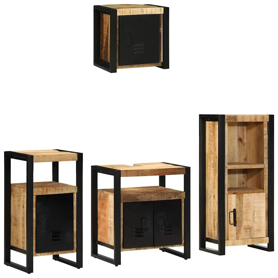Ensemble de mobilier de salle de bain avec tiroir 4 pcs - 2