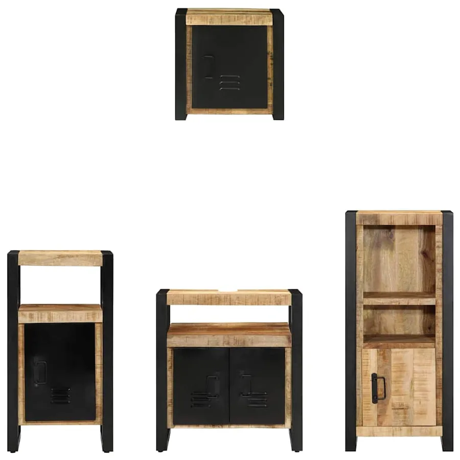Ensemble de mobilier de salle de bain avec tiroir 4 pcs - 8
