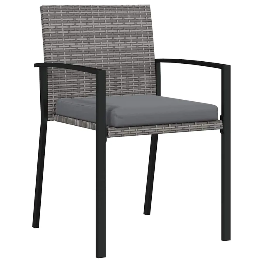 Ensemble de salle à manger pour jardin 7 pcs Gris - 6