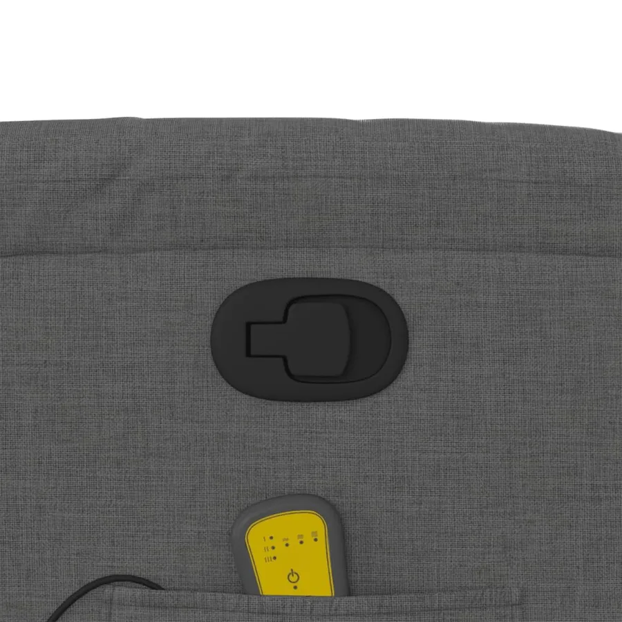 Fauteuil inclinable de massage gris foncé tissu - 10