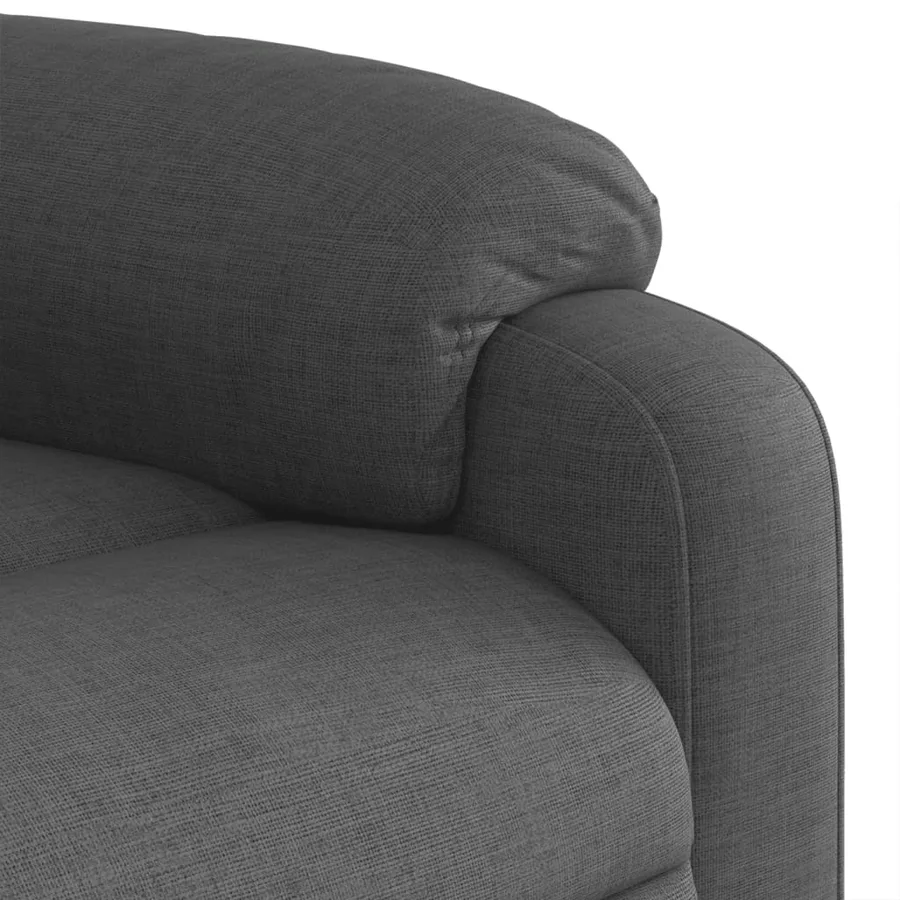 Fauteuil inclinable de massage gris foncé tissu - 9