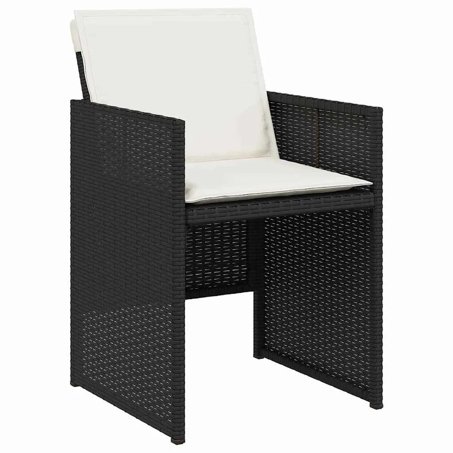 Ensemble de salle à manger pour jardin 5 pcs Noir polyrotin - 6