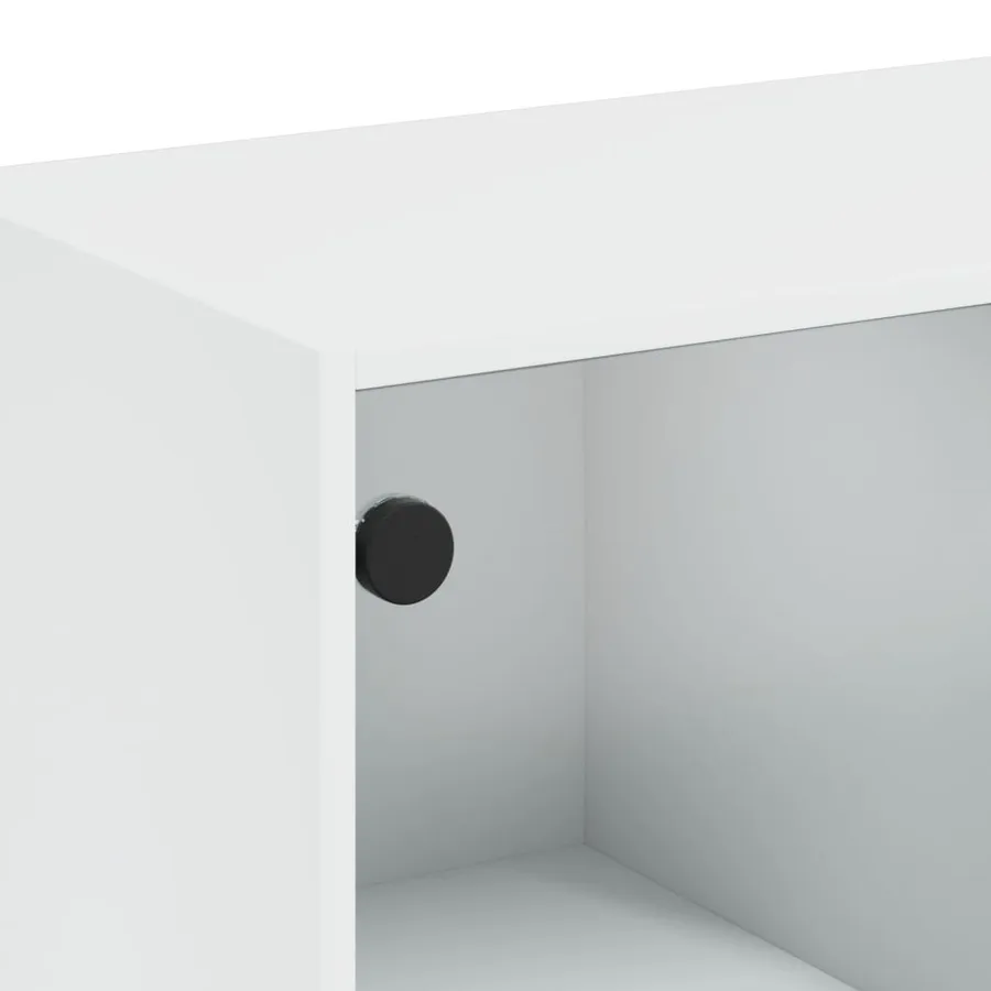 Bibliothèque avec portes blanc 136x37x109 cm bois d'ingénierie - 10