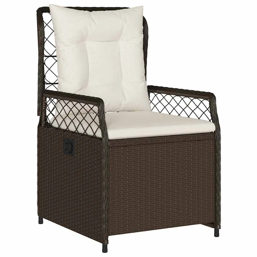 Ensemble de salle à manger pour jardin 5 pcs Marron polyrotin - 6