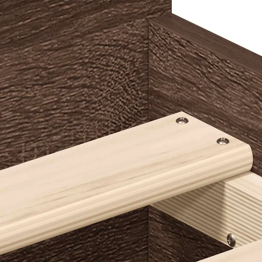 Cadre de lit sans matelas chêne marron 100x200 cm - 9