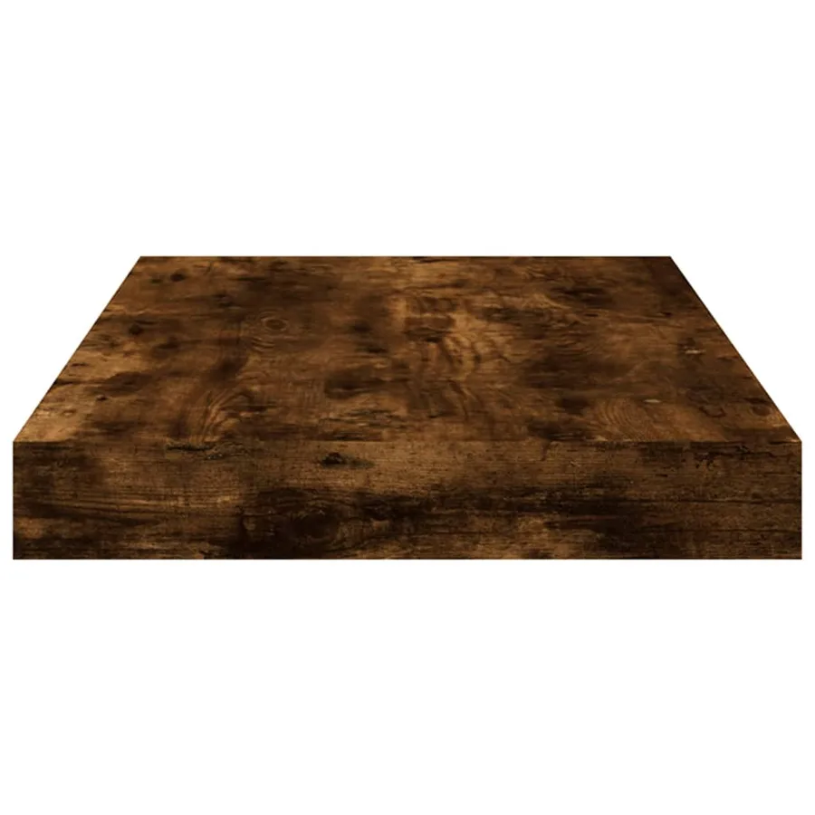 Étagères murales 4 pcs chêne fumé 40x10x1,5cm bois d'ingénierie - 5