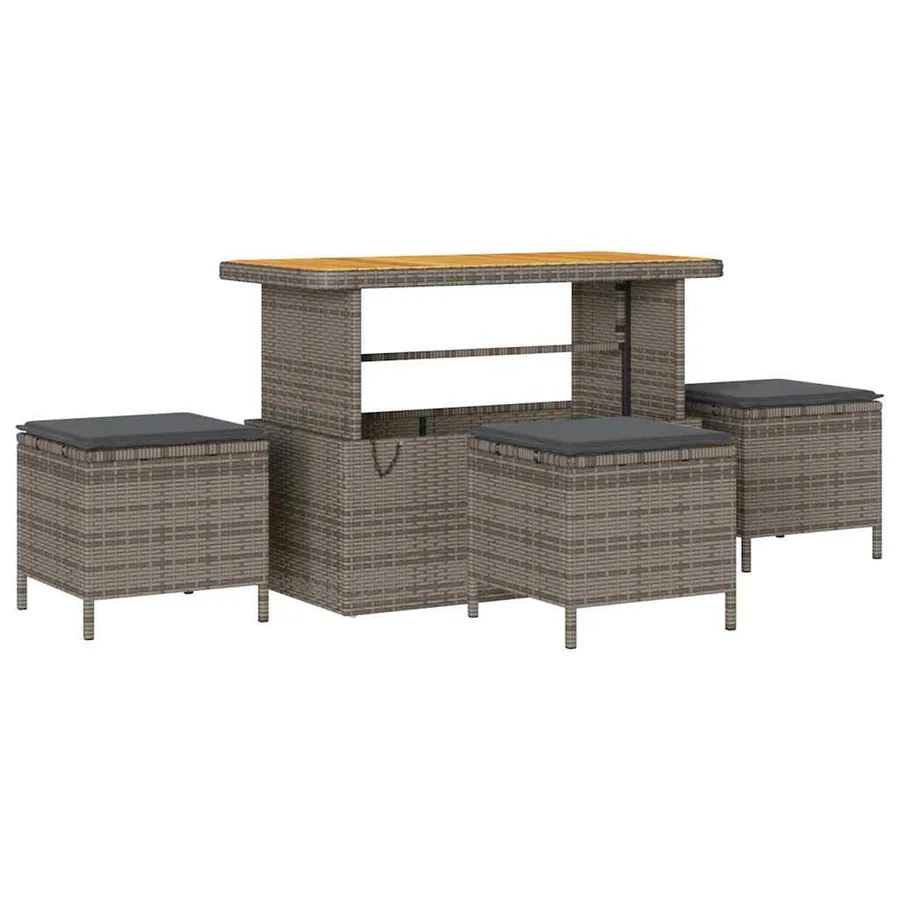 Ensemble de canapé de jardin avec coussin 9 pcs Gris - 4