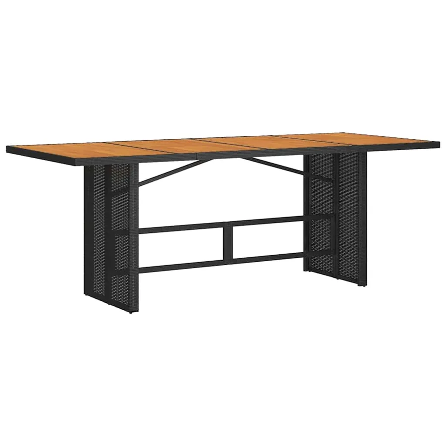 Ensemble de salle à manger pour jardin 7 pcs Noir polyrotin - 5