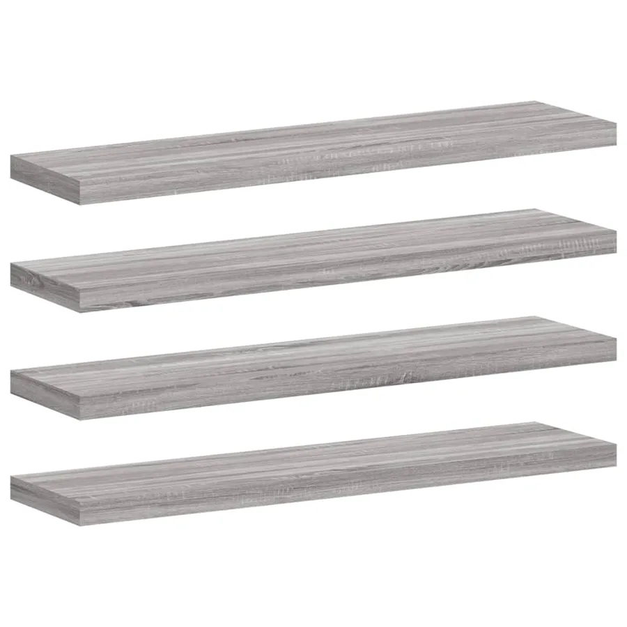 Étagères murales 4 pcs sonoma gris 40x10x1,5 cm bois ingénierie - 2
