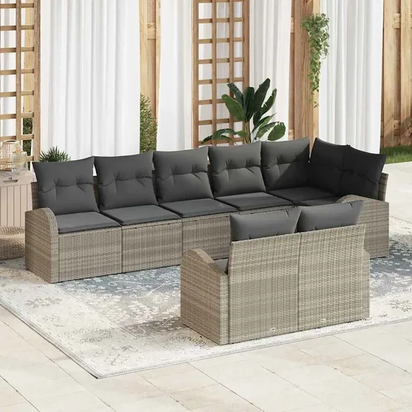 Ensemble de canapé de jardin Gris clair 55 x 55 x 37 cm