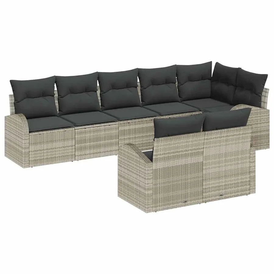 Ensemble de canapé de jardin Gris clair 55 x 55 x 37 cm - 2