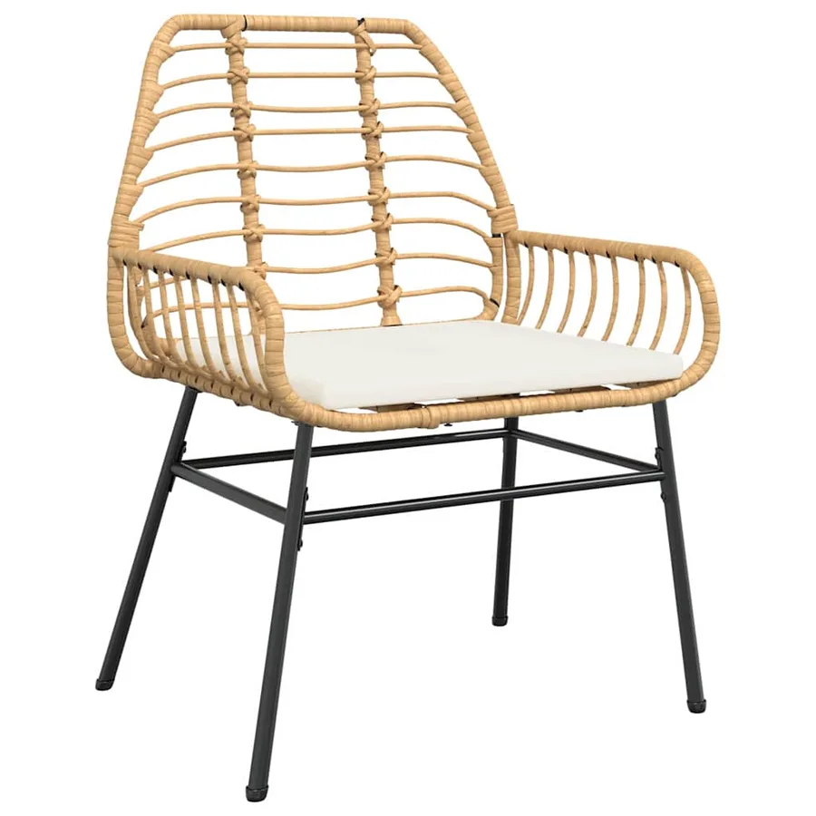 Ensemble de salle à manger pour jardin 5 pcs Marron polyrotin - 6