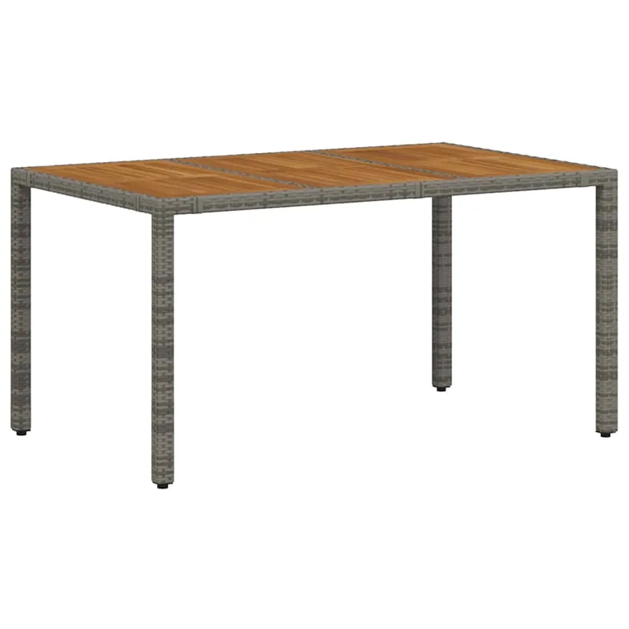 Ensemble de salle à manger pour jardin 5 pcs Gris polyrotin - 5