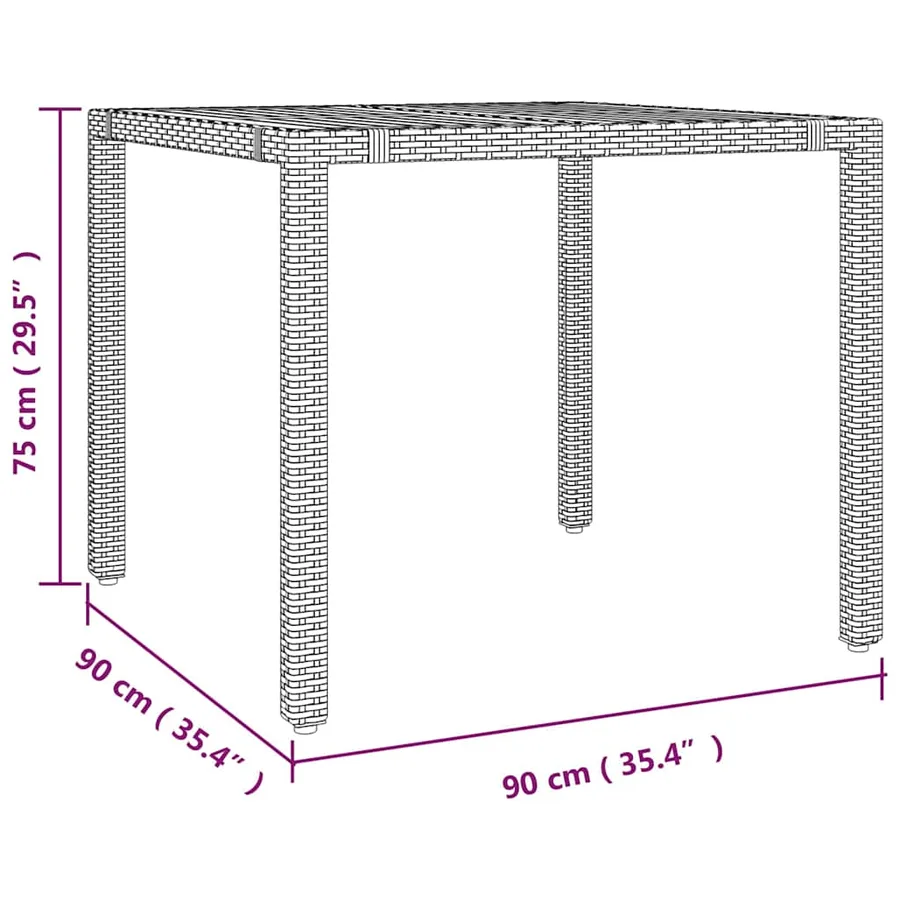 Ensemble de salle à manger pour jardin 5 pcs Gris polyrotin - 11