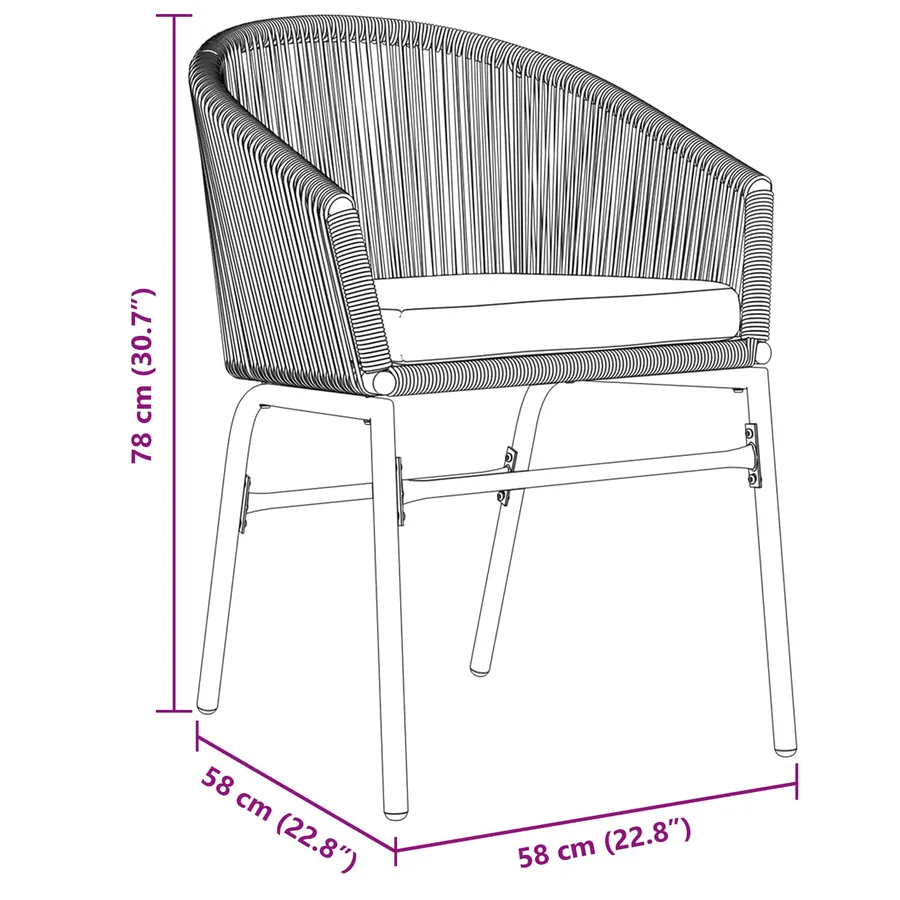 Ensemble de salle à manger pour jardin 5 pcs Anthracite - 13