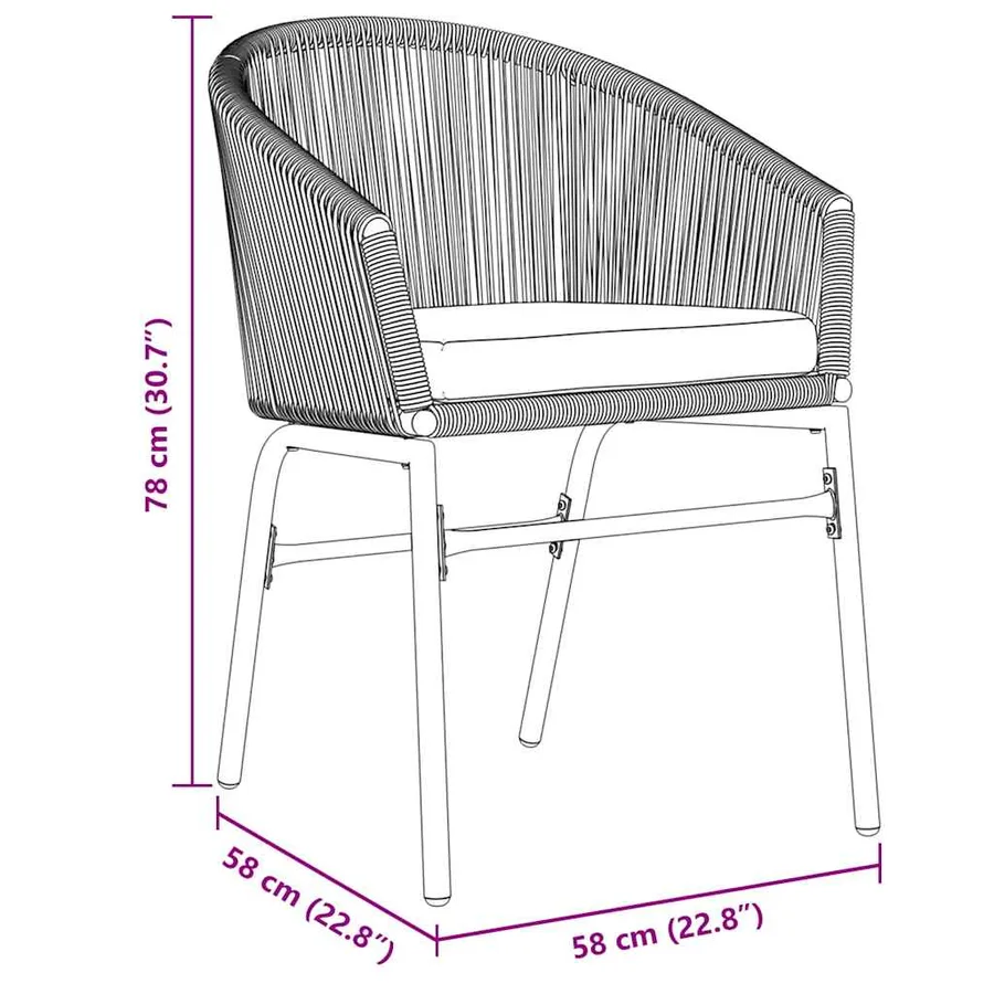 Ensemble de salle à manger pour jardin 5 pcs Anthracite - 15