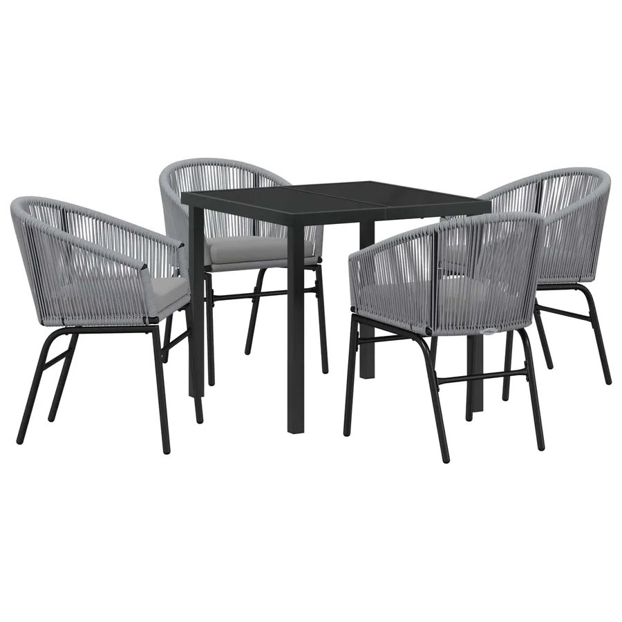 Ensemble de salle à manger pour jardin 5 pcs Anthracite - 2