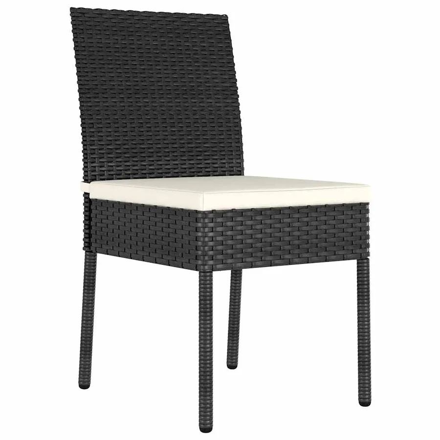 Ensemble de salle à manger pour jardin 5 pcs Noir - 6