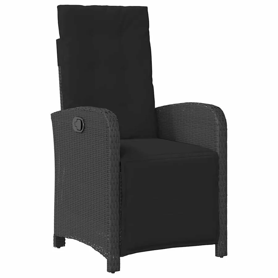 Ensemble de salle à manger pour jardin 5 pcs Noir polyrotin - 6