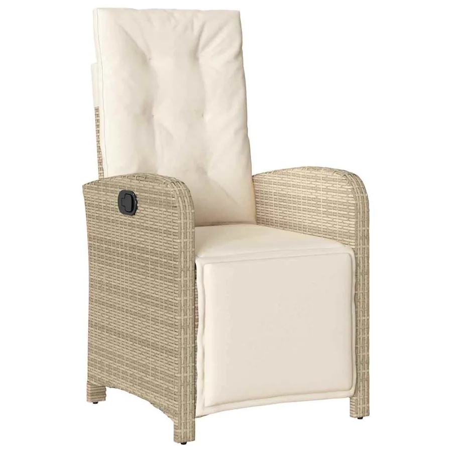 Ensemble de salle à manger pour jardin 5 pcs Beige polyrotin - 6