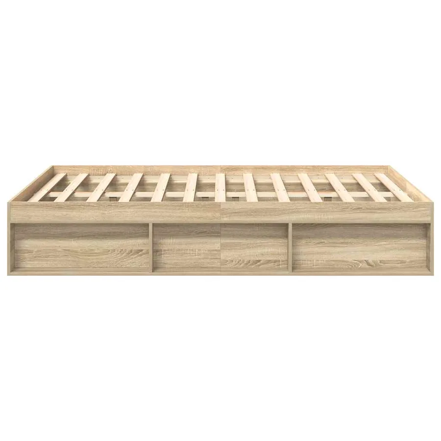 Cadre de lit sans matelas chêne sonoma 140x200 cm - 6