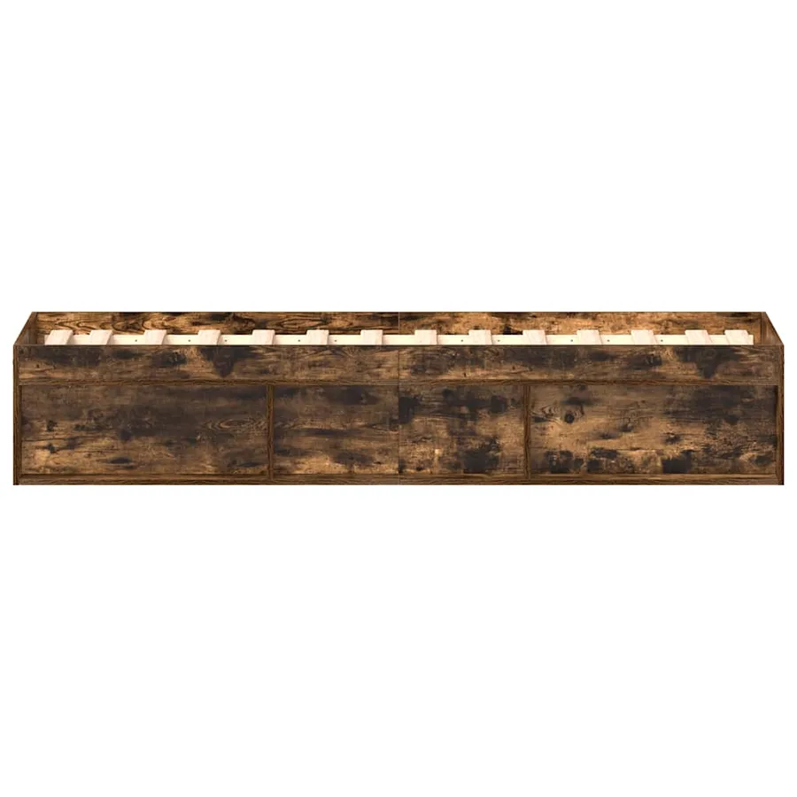 Cadre de lit sans matelas chêne fumé 75x190 cm - 6