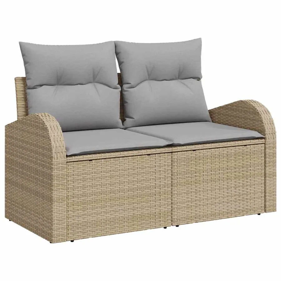Ensemble de canapé de jardin 8 pcs polyrotin - 6