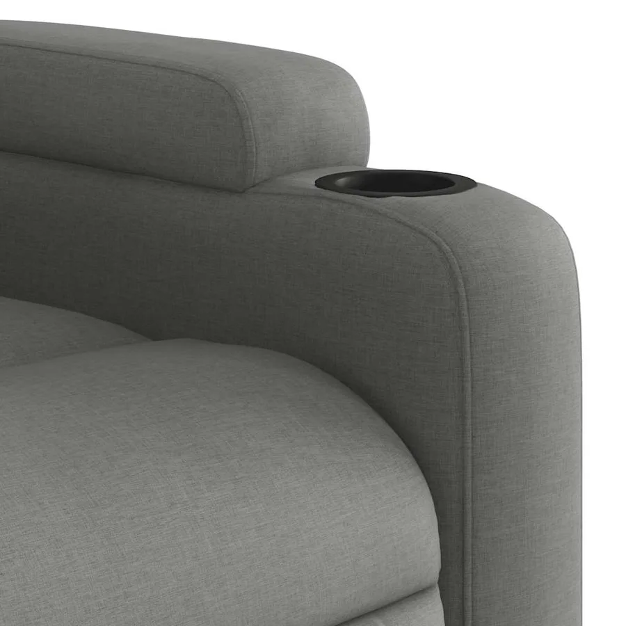 Fauteuil inclinable de massage gris foncé tissu - 9