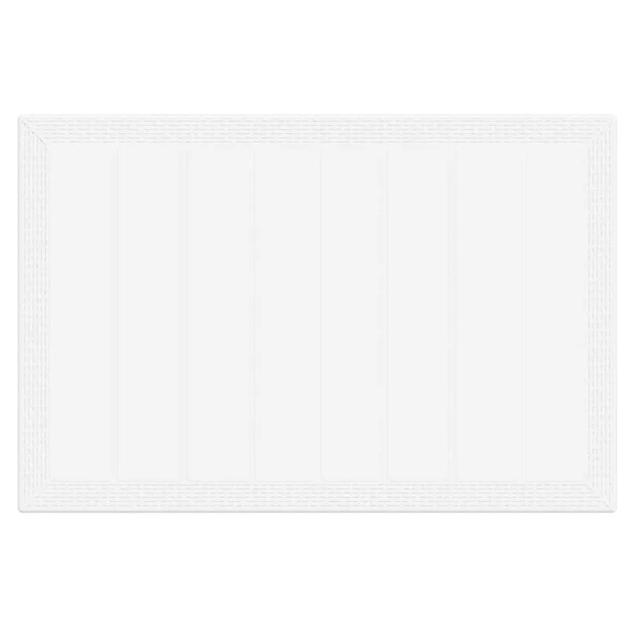 Ensemble de salle à manger pour jardin 7 pcs Blanc Rattan Polt - 6