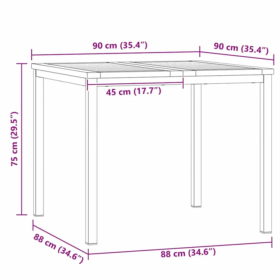 Ensemble de repas extérieur 5 pcs - 12