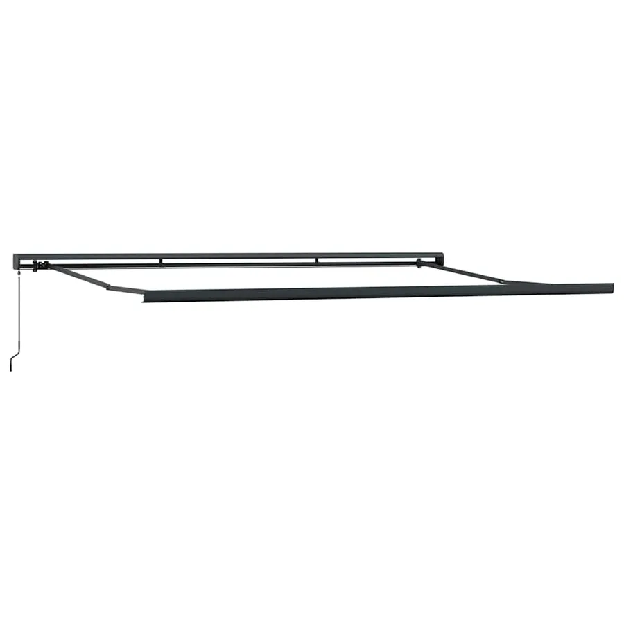 Auvent rétractable anthracite et blanc 4,5x3 m tissu/aluminium - 5