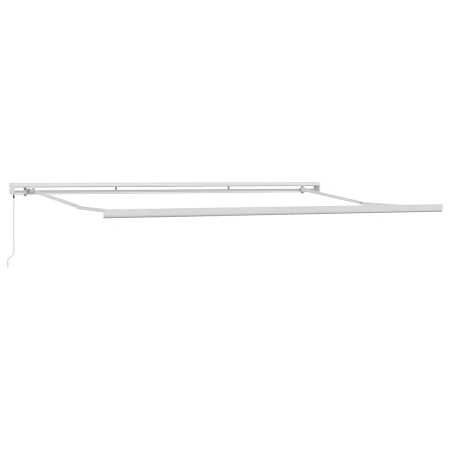 Auvent rétractable anthracite et blanc 5x3 m tissu et aluminium - 4