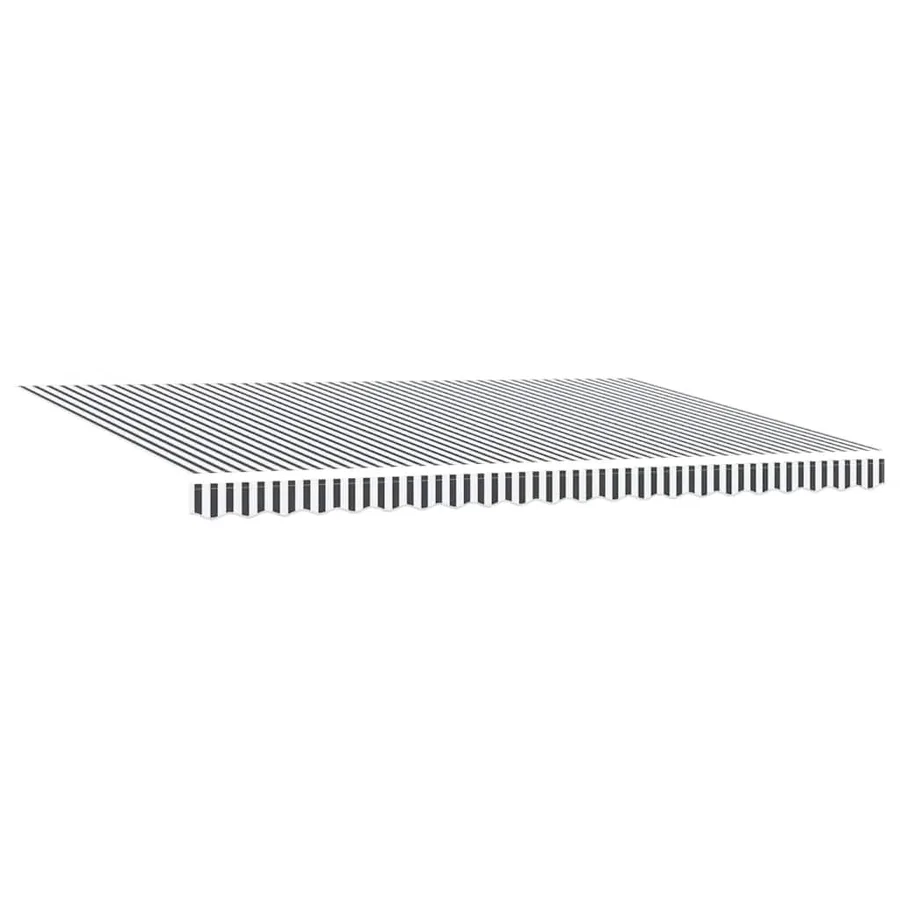 Auvent rétractable anthracite et blanc 5x3 m tissu et aluminium - 5