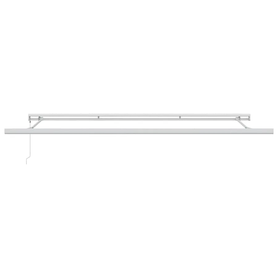 Auvent rétractable anthracite et blanc 5x3 m tissu et aluminium - 6