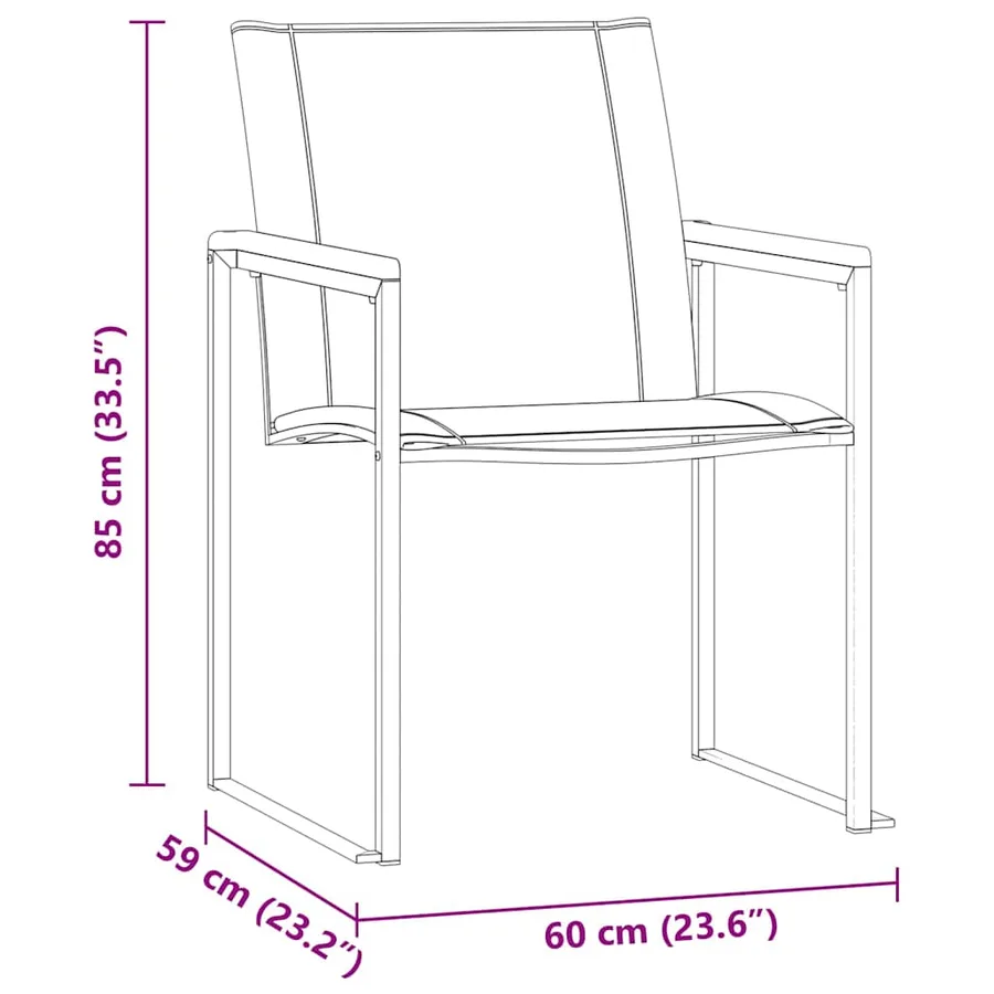 Ensemble de salle à manger pour jardin 9 pcs - 12