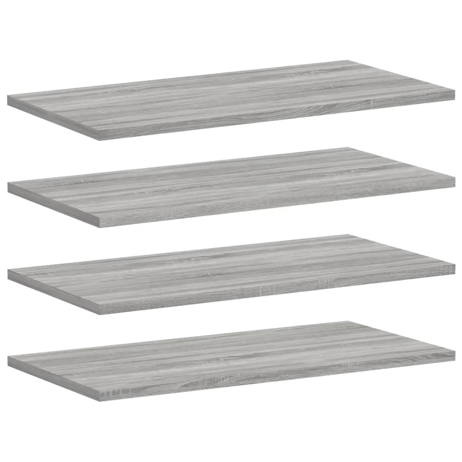 Étagères murales 4 pcs sonoma gris 60x30x1,5 cm bois ingénierie - 2