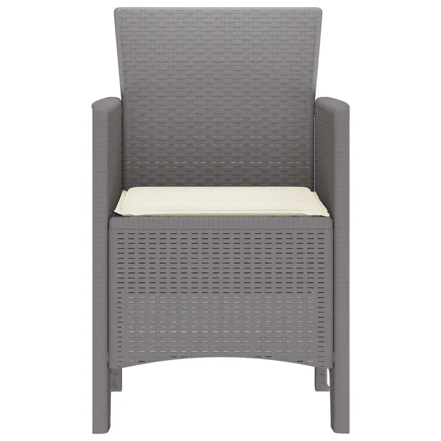 Chaise de jardin 2 pcs Gris clair 53 x 49 x 85 cm Polypropylène - 6