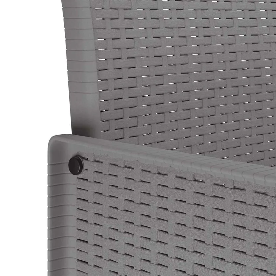 Chaise de jardin 2 pcs Gris clair 53 x 49 x 85 cm Polypropylène - 9