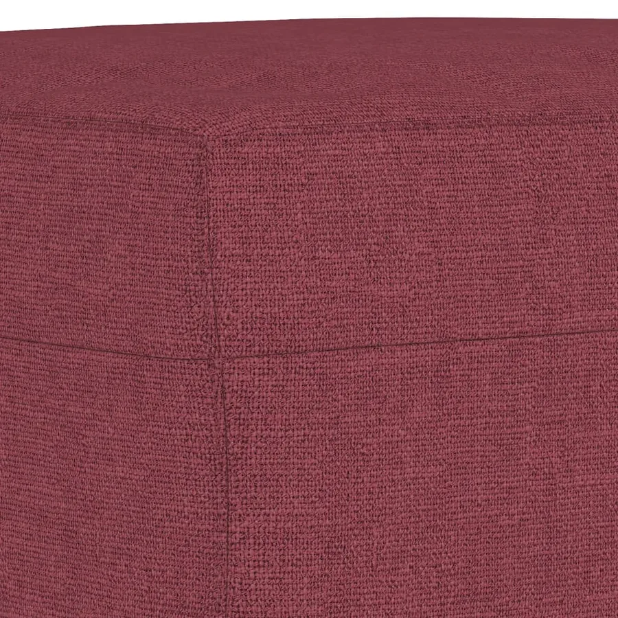 Ensemble de canapés 3 pcs avec coussins Rouge bordeaux Tissu - 7