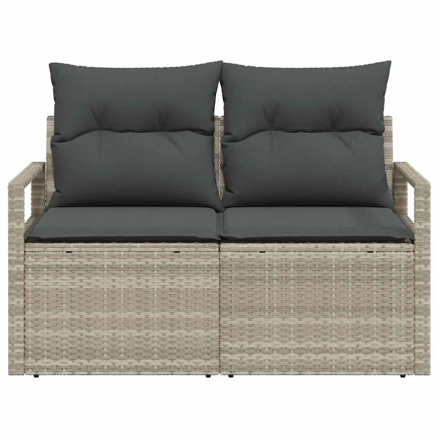 Canapé de jardin avec coussin 120 x 62 x 69 cm polyrotin - 5