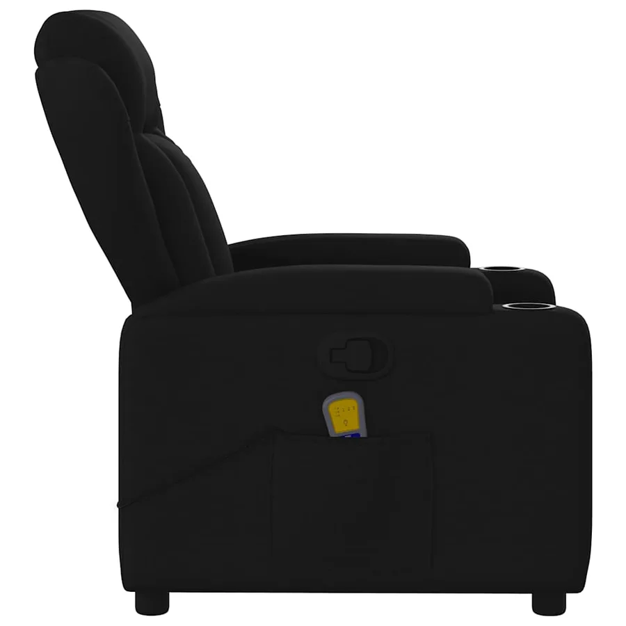 Fauteuil de massage inclinable Noir Tissu - 9